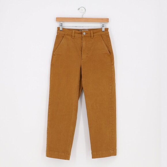 Everlane Pants - EVERLANE Cropped Straight Short Pant Golden Brown Size 2